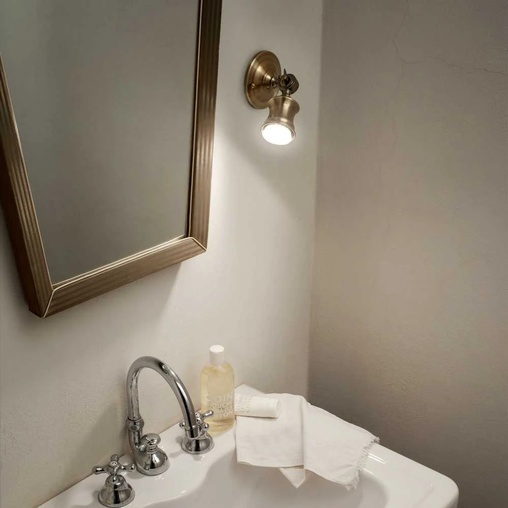 Sieninis šviestuvas Ideal Lux Wall lamp with 1 light BARBER, GU10, rust color