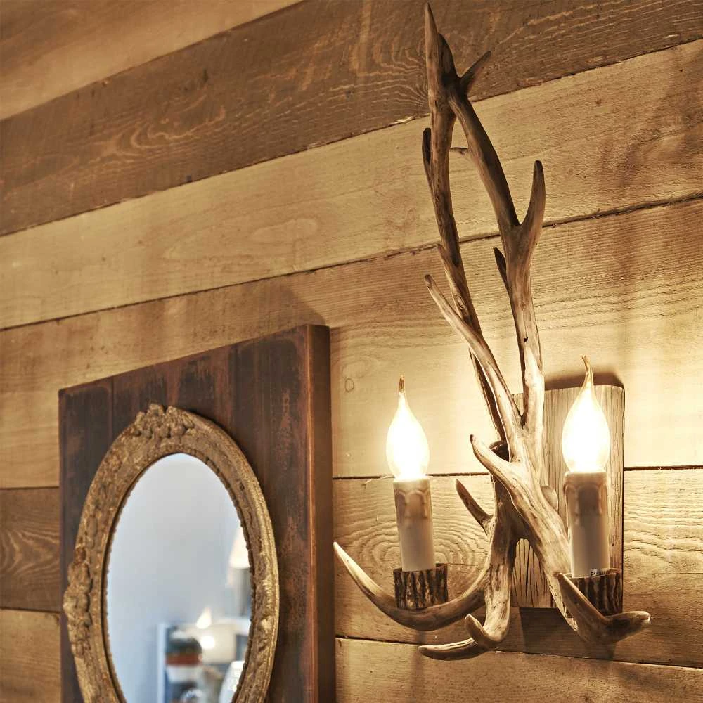 Sieninis šviestuvas Ideal Lux Wall lamp with 2 lights CHALET, E14, baltas