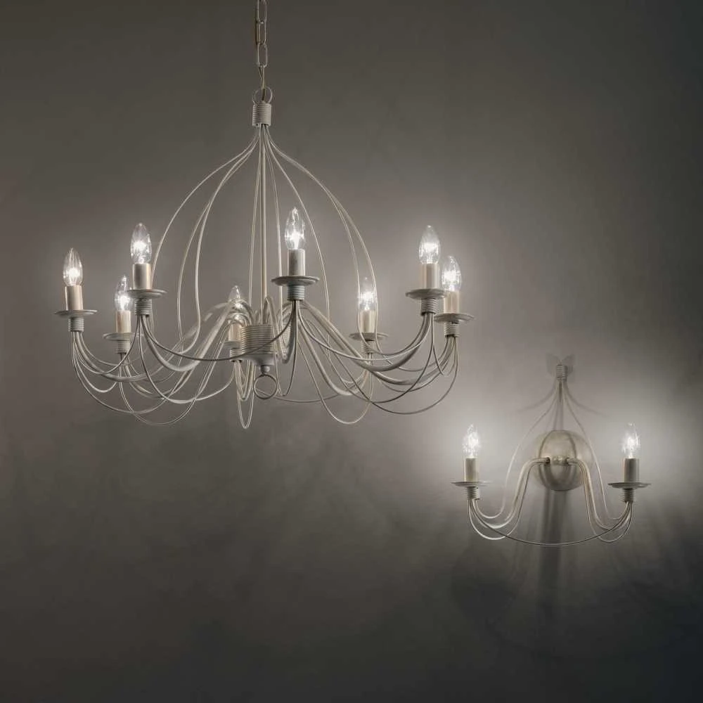 Sieninis šviestuvas Ideal Lux Wall lamp with 2 lights CORTE, E14, baltas