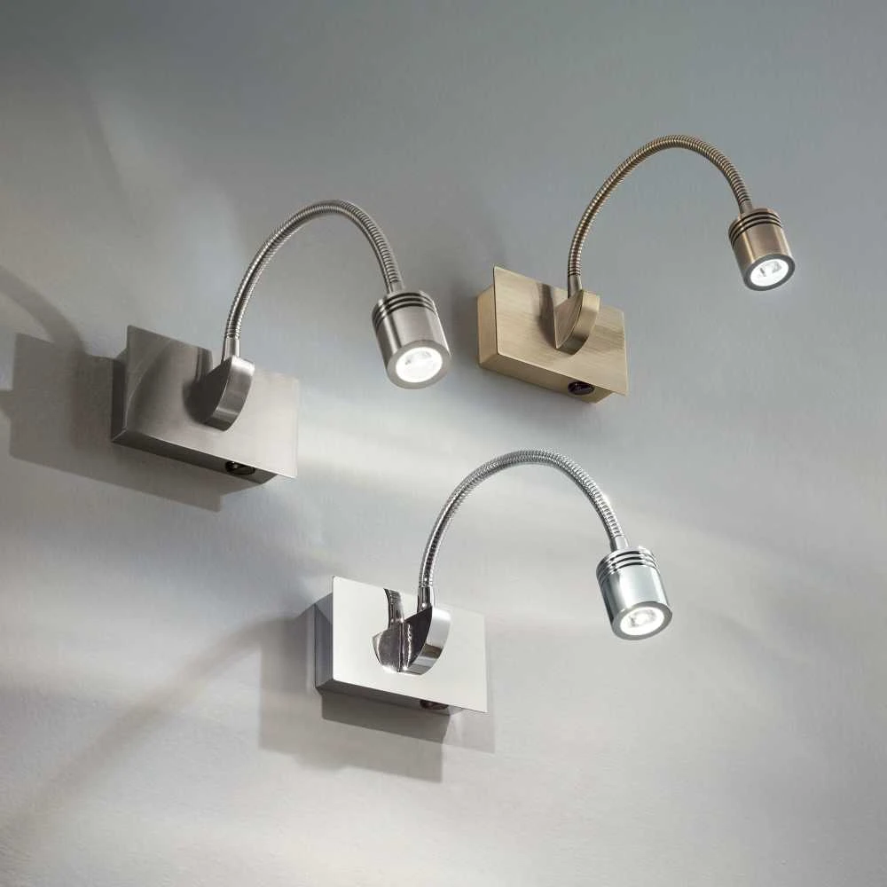 Sieninis šviestuvas Ideal Lux 3W wall lamp with 1 light DYNAMO, 4000K, sidabrinis color
