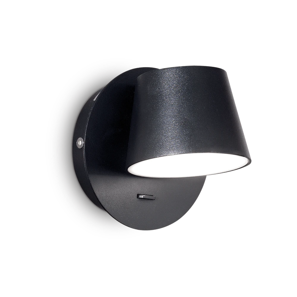Sieninis šviestuvas Ideal Lux 6W wall lamp with 30 lights GIM, 3000K, juodas