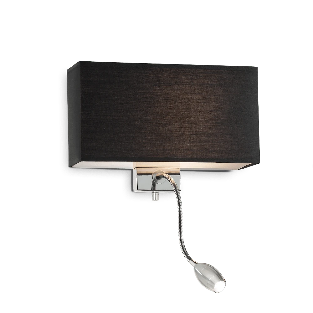 Sieninis šviestuvas Ideal Lux 1W wall lamp with 2 lights HOTEL, 3000K, baltas