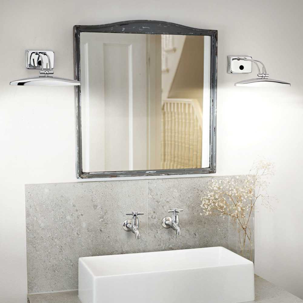 Sieninis šviestuvas Ideal Lux Wall lamp with 2 lights MIRROR-20, G9, chrome
