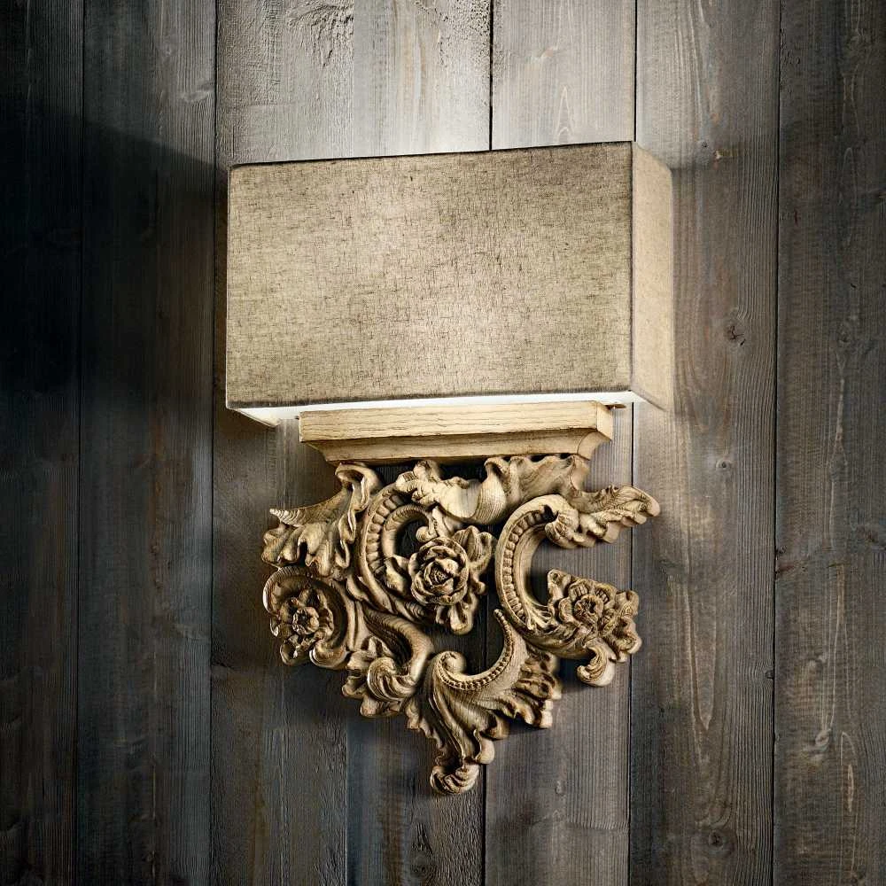 Sieninis šviestuvas Ideal Lux Wall lamp with 2 lights PETER, E14, sand color