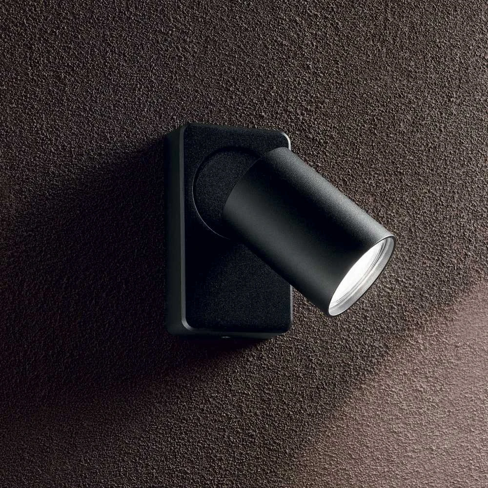 Sieninis šviestuvas Ideal Lux Wall lamp with 1 light RUDY, GU10, juodas