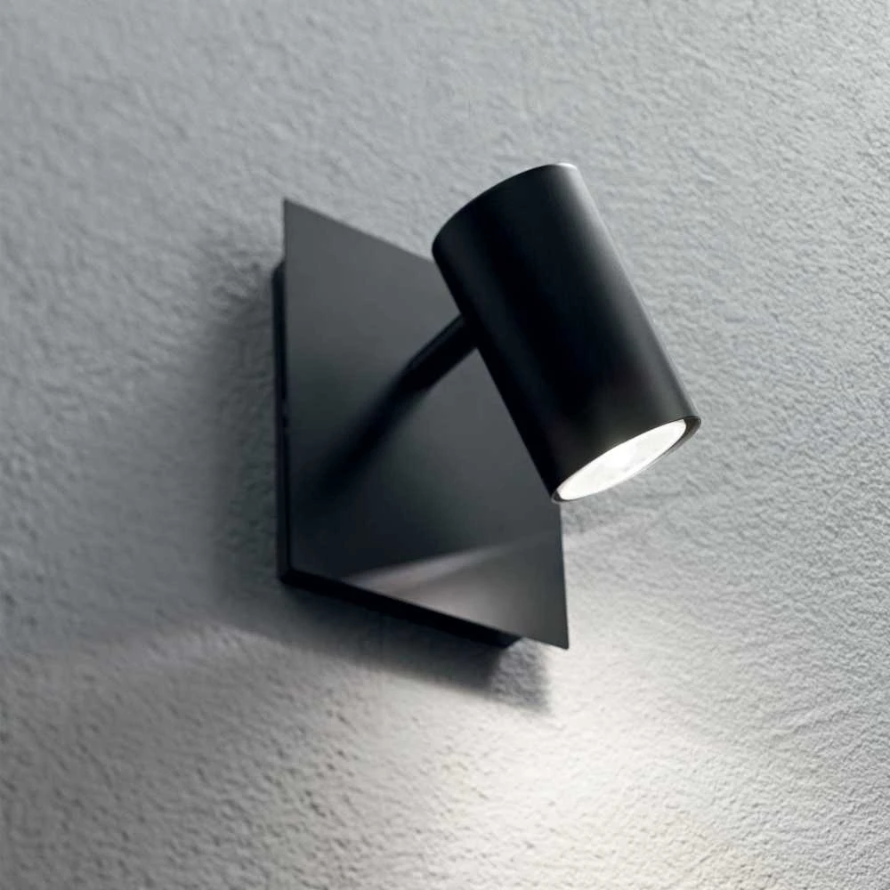 Sieninis šviestuvas Ideal Lux Wall lamp with 1 light SPOT, GU10, juodas