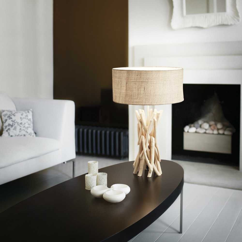 Ideal Lux Table lamp with 1 light DRIFTWOOD, E27, transparent