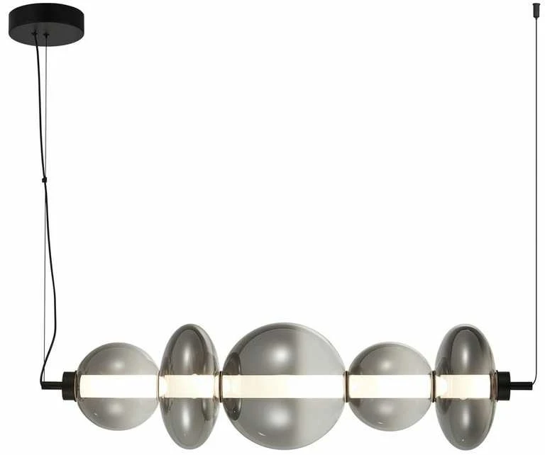 Italux 40W LED pakabinamas šviestuvas SONTE, matinės juodos/dūmų sp., 3000K