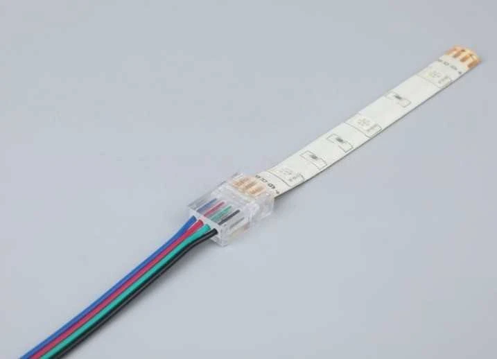 Jungtis RGB LED juostoms 10mm, laido ilgis 10cm