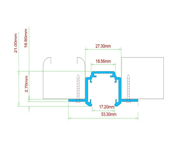 KING Magnetinis bėgelis, berėmis užglaistomas juodas R20-2 1000mm