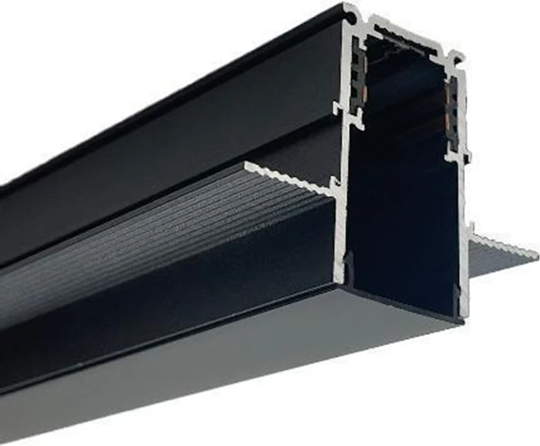 KING Magnetinis bėgelis, berėmis užglaistomas juodas R20-2 2000mm