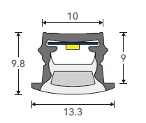 Lankstus baldinis šviestuvas HN-10x10, 10W, spalva: balta, juoda - Balta
