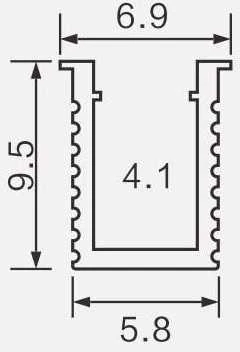 LED profilis VLT-WR-JP-03, 3000mm, spalva: balta