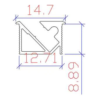LED profilis VLT-WR-JP-27, 3000mm, spalva: balta