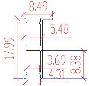 LED profilis VLT-XT-471, 3000mm, spalva: balta