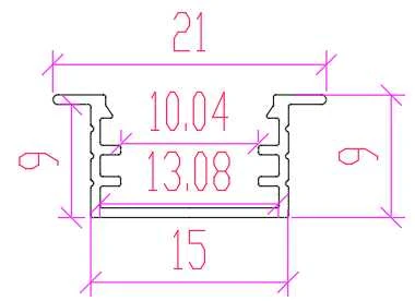 LED profilis VLT-XT-663, 3000mm, spalva: sidabro