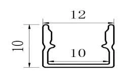 LED profilis VLT-XT-979, 3000mm, spalva: sidabrinė