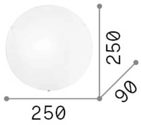 Lubinis šviestuvas Ideal Lux Ceiling lamp with 1 light SIMPLY, E27, baltas