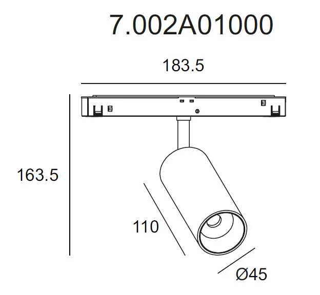 Pakabinamas šviestuvas KING Magnetinis šviestuvas IT, 12W, 3000K, šviesos kampas 38°, garantija 5 metai