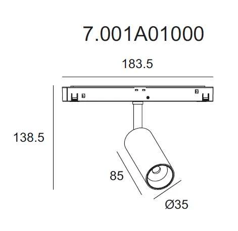 Pakabinamas šviestuvas KING Magnetinis šviestuvas IT, 8W, 3000K, šviesos kampas 38°, garantija 5 metai