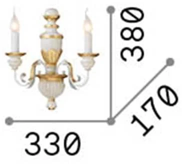 Sieninis šviestuvas Ideal Lux Wall lamp with 2 lights FIRENZE, E14, concrete