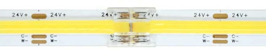 Sujungimas 3 kontaktų CCT LED juostoms 8mm