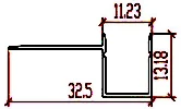 Užglaistomas LED profilis VLT-XT-727, 3000mm su matiniu sklaidytuvu