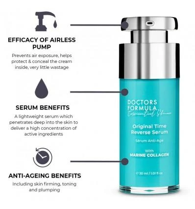 DOCTORS FORMULA INTENSYVUS SERUMAS SU JŪRINIU KOLAGENU, 30 ml