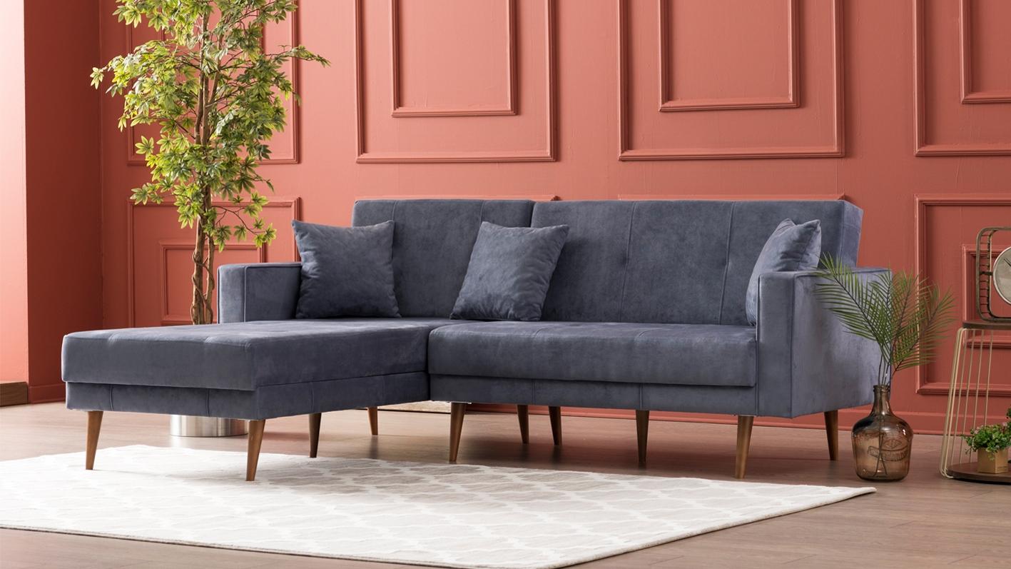 Kalune Design Kampo sofalova Dublin Corner Sofa Bed Left Fume
