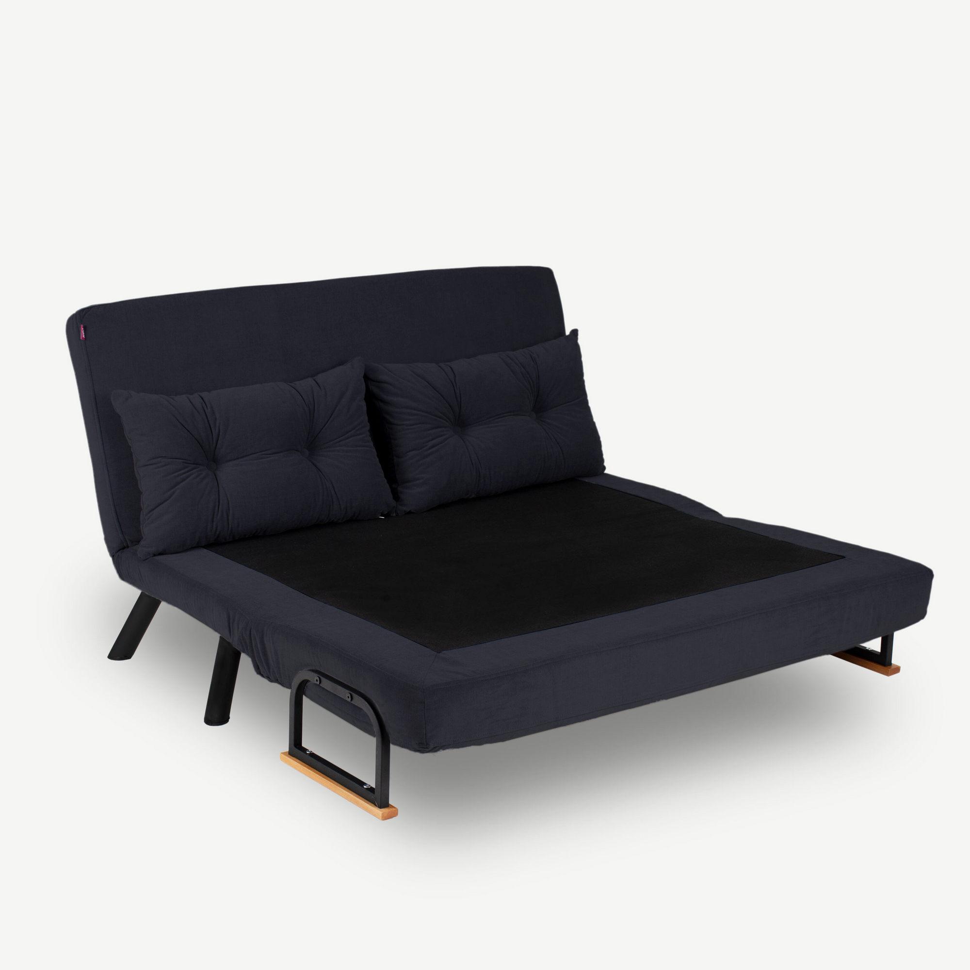 Hanah Home 2 vietų sofa-lova Sando 2-Seater - Juodas