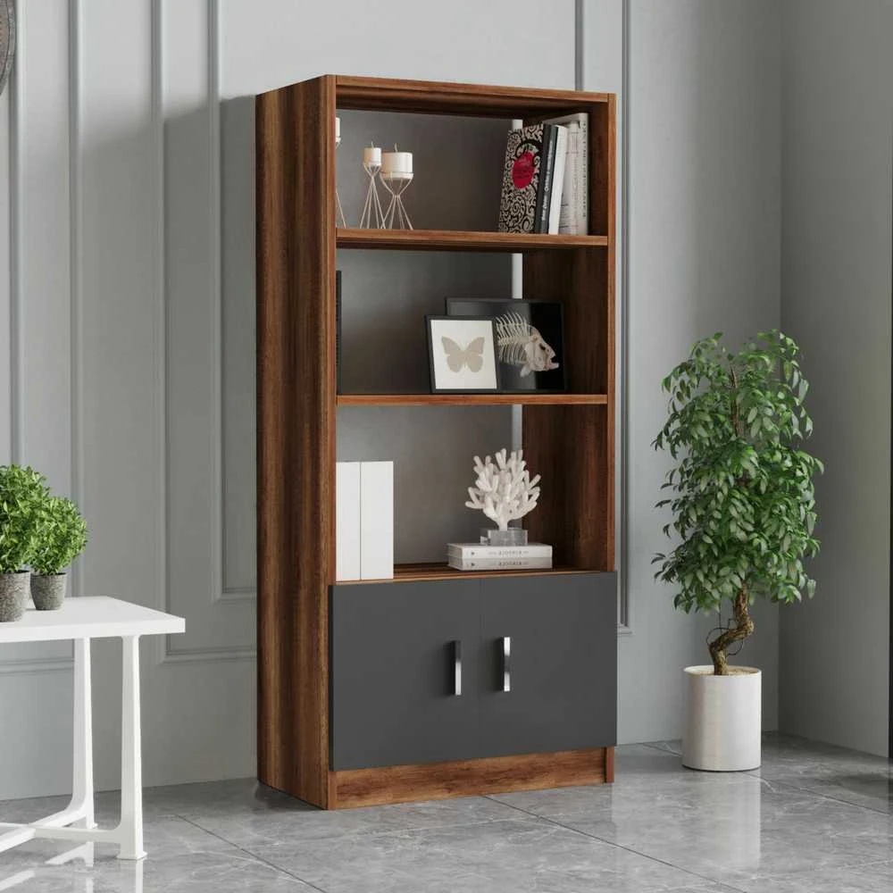 Kalune Design Biuro baldu komplektas VO14 BA antracito/ruda