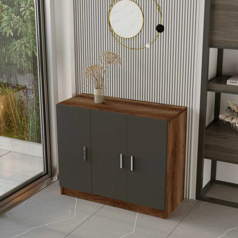 Kalune Design Biuro baldu komplektas VO14 BA antracito/ruda