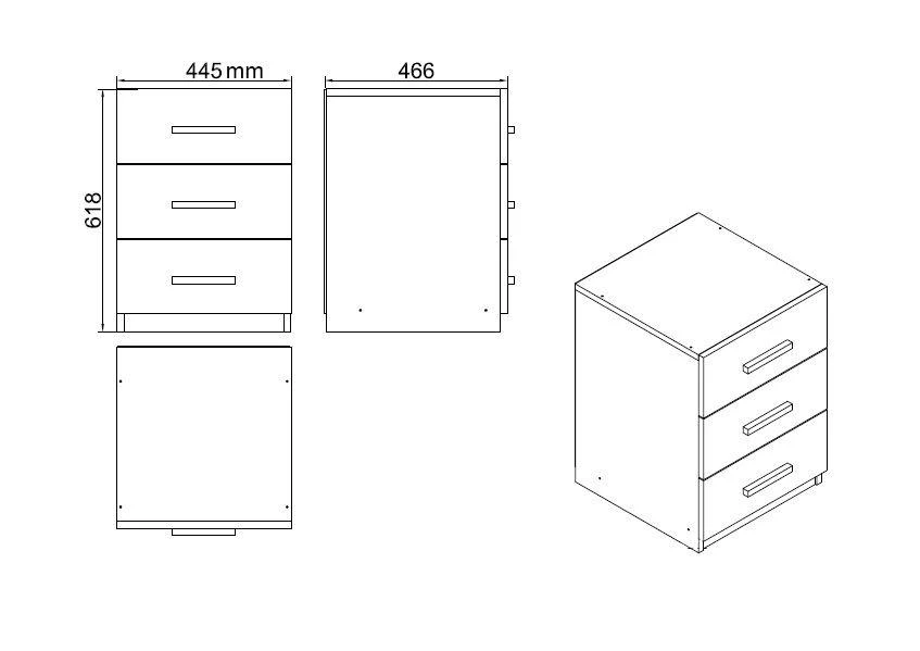 Kalune Design Biuro baldu komplektas VO14 BA antracito/ruda