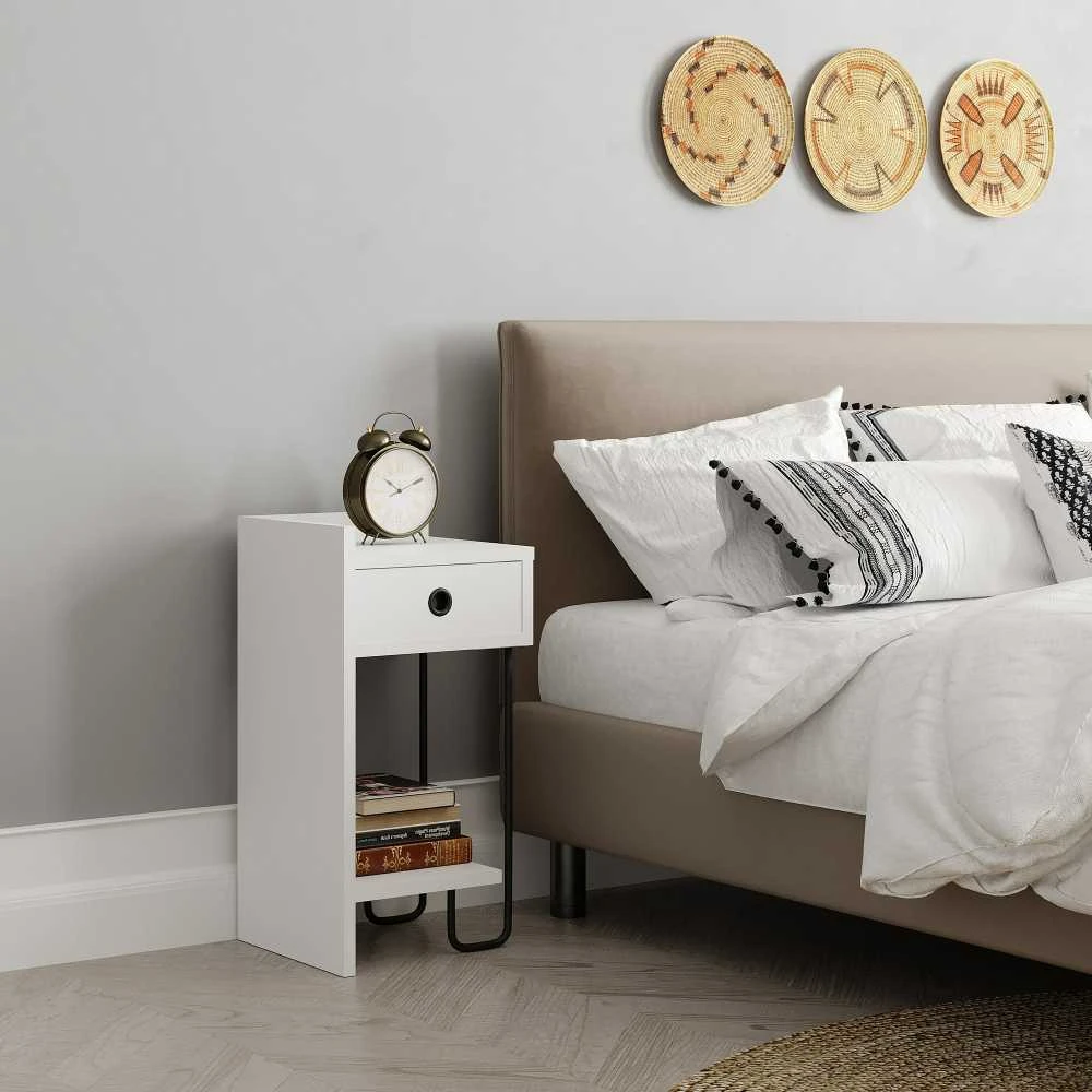 Asir Kalune Design Naktinis staliukas Sirius Left - Baltas v2