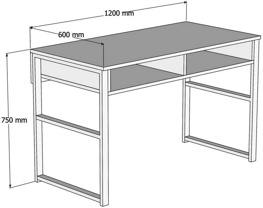 Kalune Design Darbo stalas Misto - Baltas