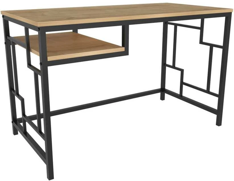 Asir Kalune Design Darbo stalas Kennesaw - Juodas, Oak