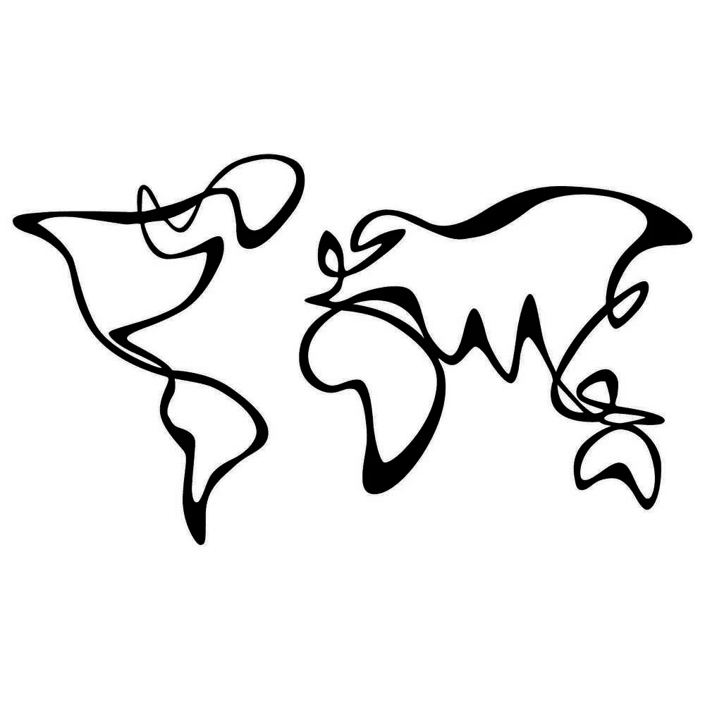 Mioli Decor Dekoratyvinis metalinis sienu priedas World Map 15
