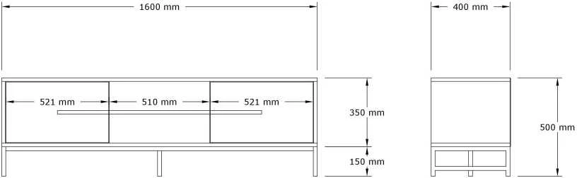 TV staliukas Asir Kalune Design Televizoriaus stovas Mono - Sapphire Oak