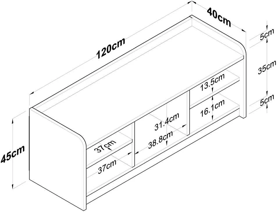 TV staliukas Asir Kalune Design Televizoriaus spintelė AA114 - 2026 - Walnut