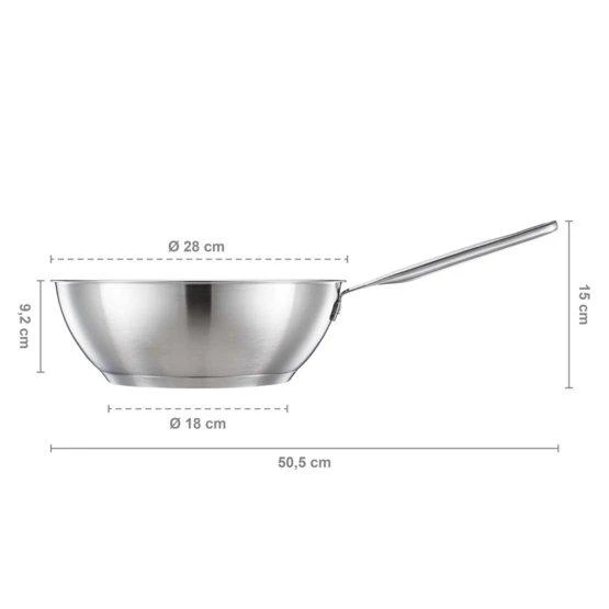 Fiskars All Steel pure kiniška WOK keptuvė 28cm (1065629)