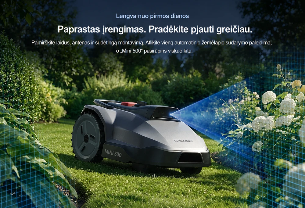 Belaidis vejos robotas Terramow MINI 500 (5 arams)