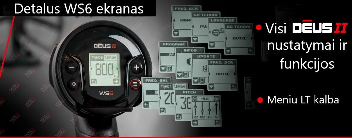 Metalo detektorius XP DEUS 2 - Master komplektacija tik WS6 belaidės ausinės ir 28cm ritė (Nemokamas pristatymas)