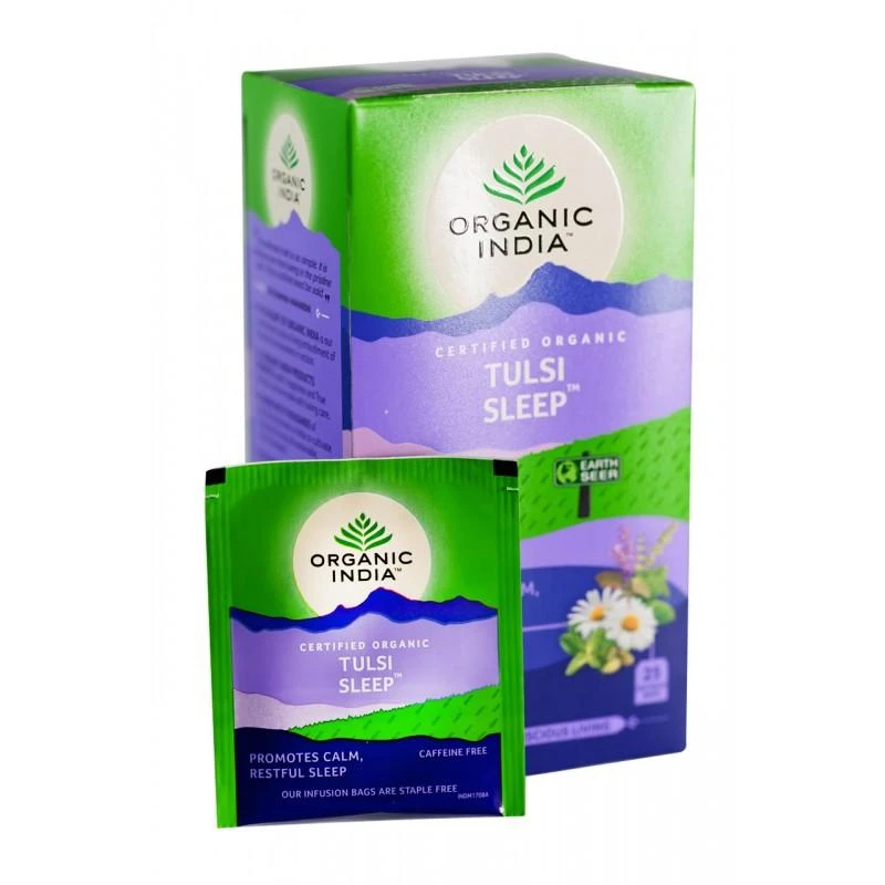 Ajurvedinė arbata Tulsi Sleep, Organic India, 25 pakeliai