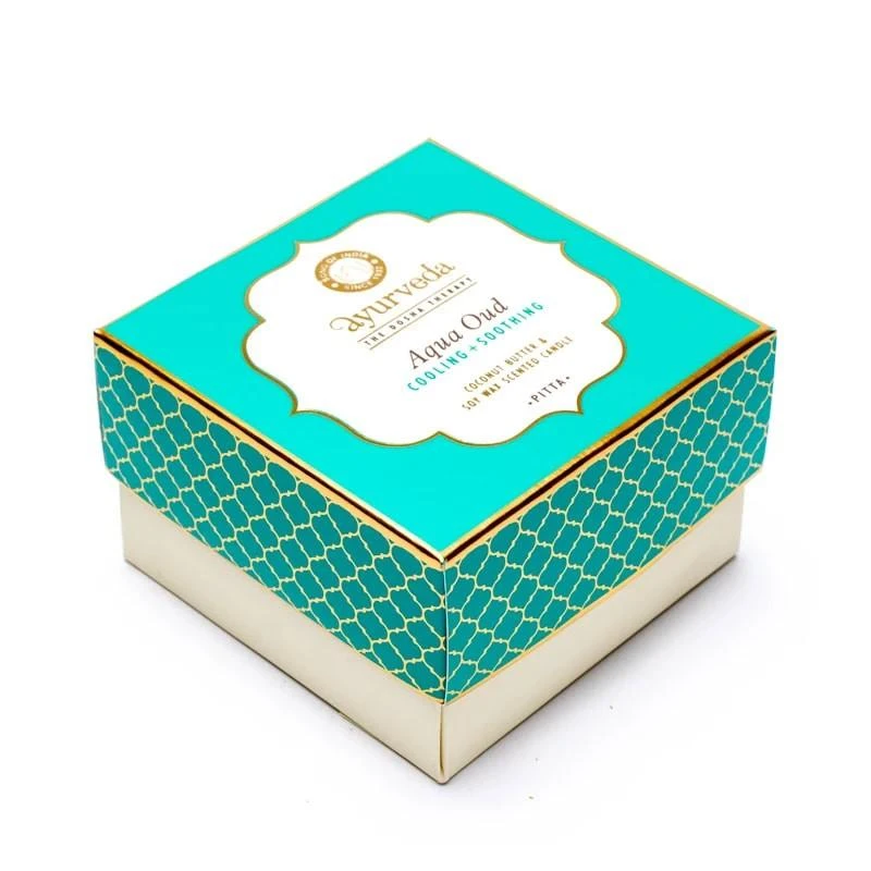 Song Of India Ajurvedinė augalinio vaško kvepianti žvakė indelyje Pitta Aqua Oud 2 Wick, 200g