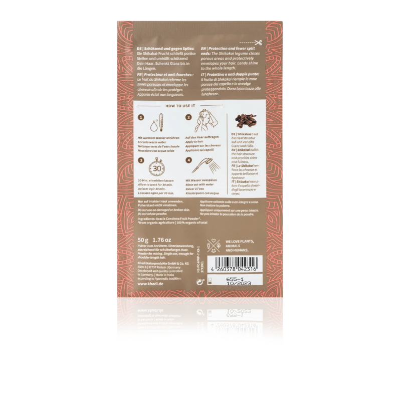Ajurvedinė plaukų kaukė Deep Shine Shikakai, Khadi, 50g