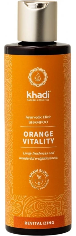Ajurvedinis atgaivinantis šampūnas Oranžinis Vitality Eliksyras, Khadi, 200 ml