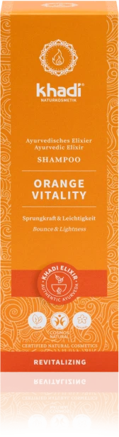 Ajurvedinis atgaivinantis šampūnas Oranžinis Vitality Eliksyras, Khadi, 200 ml