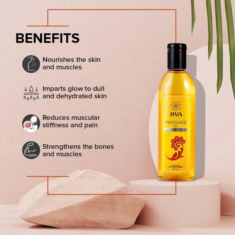 Ajurvedinis kūno masažo aliejus, Jiva Ayurveda, 200ml
