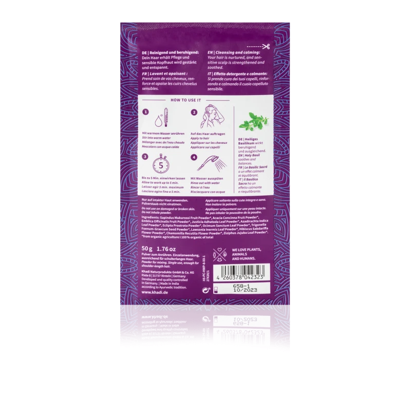 Ajurvedinis sausas šampūnas Sensitive Herbal Wash, Khadi, 50g