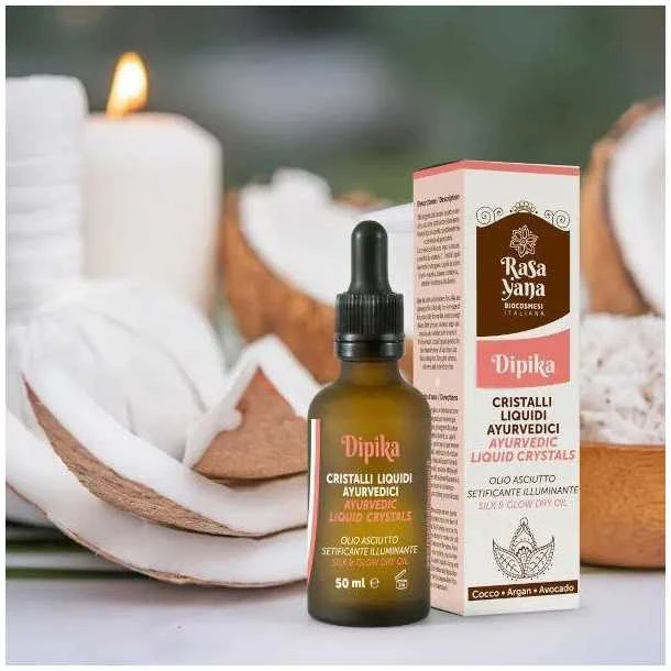 Ajurvedinių skystųjų kristalų aliejus plaukams Dipika, Rasayana Biocosmesi, 150ml